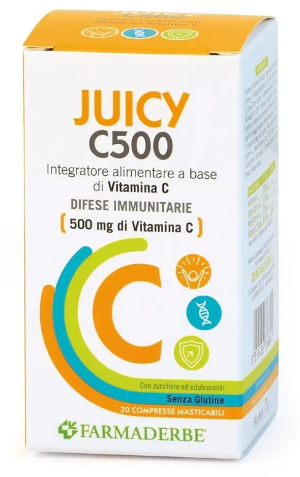 Integratore Juicy C500 Mastic vitamina C, 30 compresse