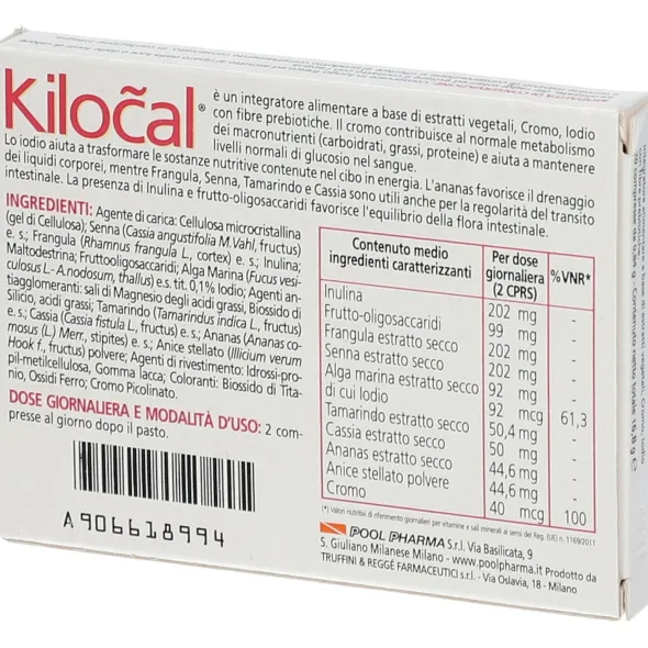 Integratore Kilocal per il metabolismo, 20 compresse