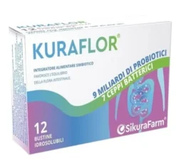 Integratore Kuraflor simbiotico fermenti lattici, 12 bustine