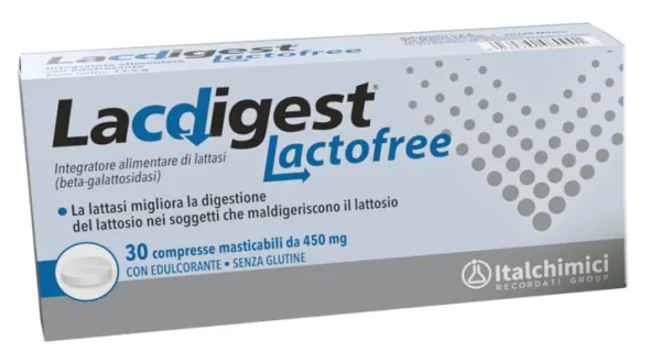 Integratore Lacdigest Lactofree per il lattosio, 30cpr