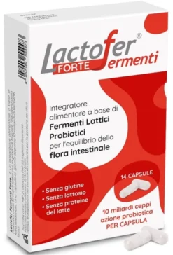Integratore Lactofer Fermenti Forte flora intestinale, 14cps