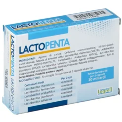 Integratore Lactopenta Legren per la flora batterica, 20 capsule