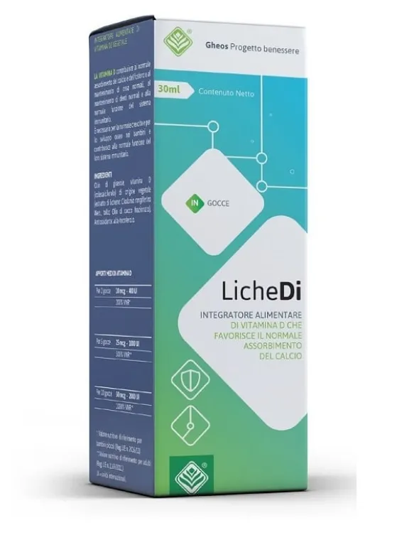 Integratore Lichedi vitamina D vegetale in gocce, 30ml