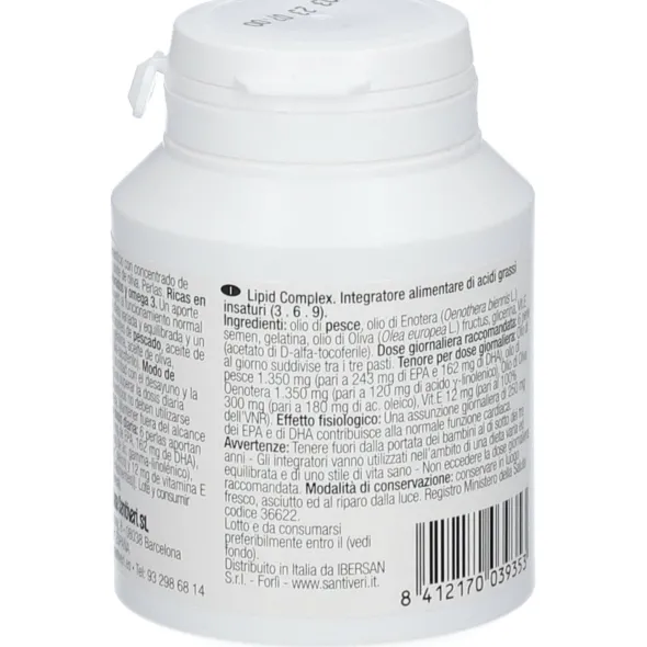 Integratore Lipid Complex Omega 3-6-9, 125 perle