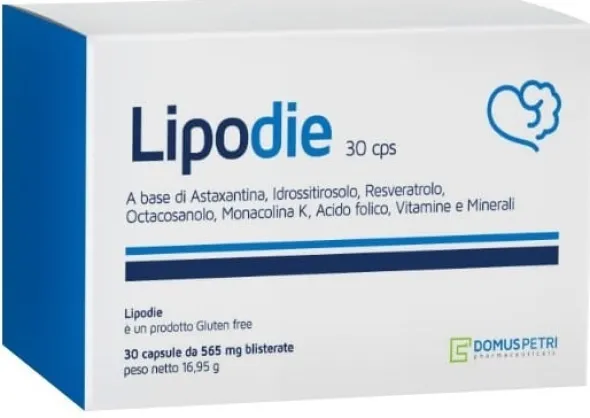 Integratore Lipodie con riso rosso e Q10, 30 compresse