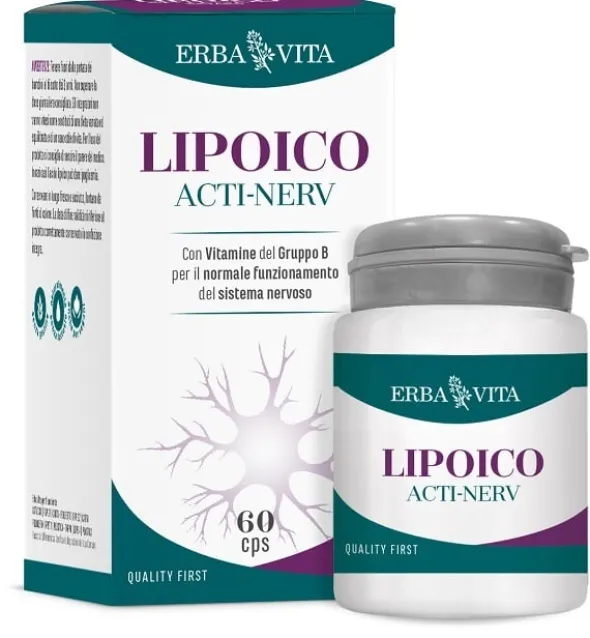 Integratore Lipoico Acti-Nerv Erba Vita, 60 capsule