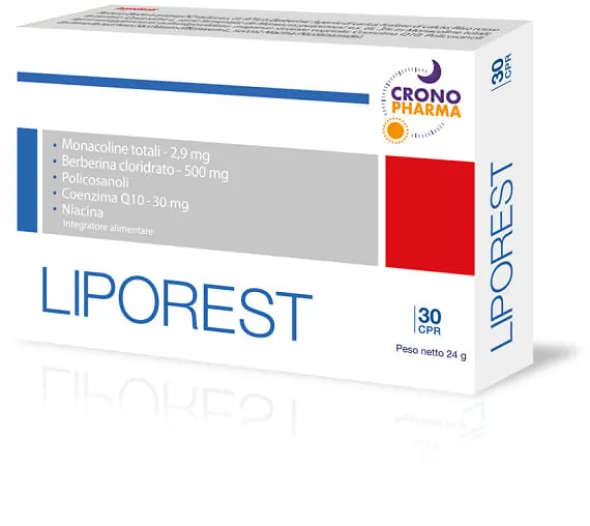 Integratore Liporest con Berberina e Riso Rosso, 30 Capsule