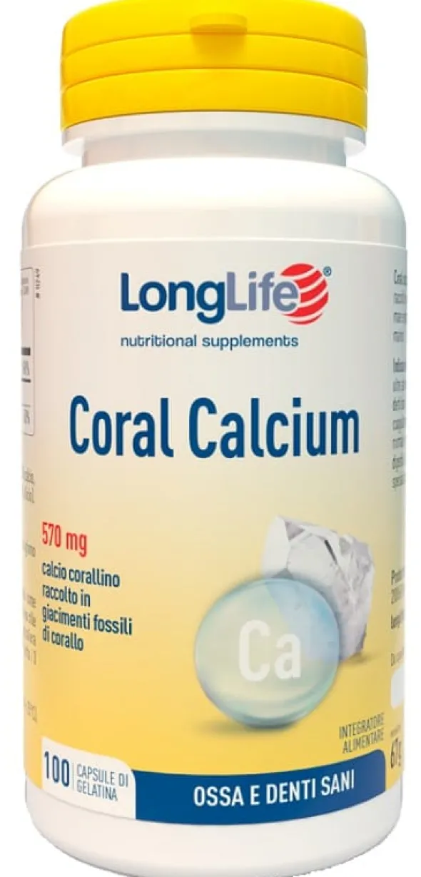 Integratore Longlife Coral Calcium, 100 capsule di gelatina