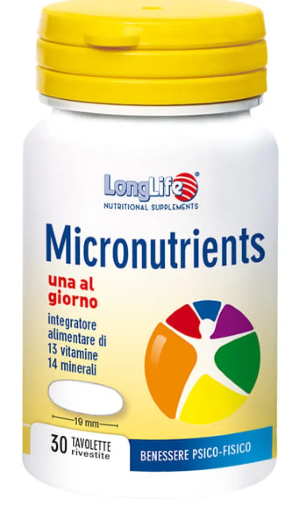 Integratore LongLife Micronutrients Vitamine e Minerali, 30 tavolette