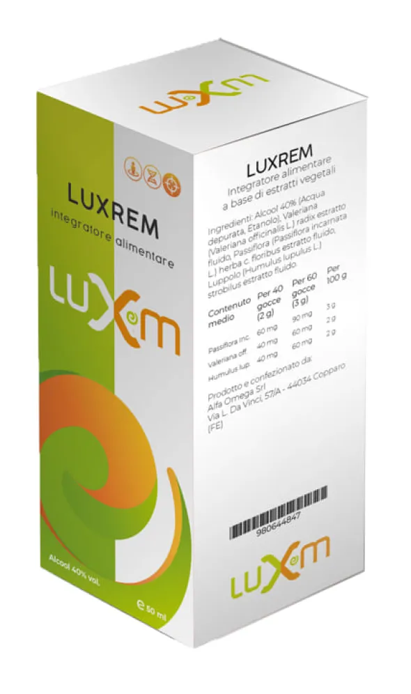 Integratore Luxrem gocce con valeriana e passiflora, 50ml