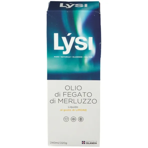 Integratore Lysi Olio di Fegato di Merluzzo al Limone 240ml