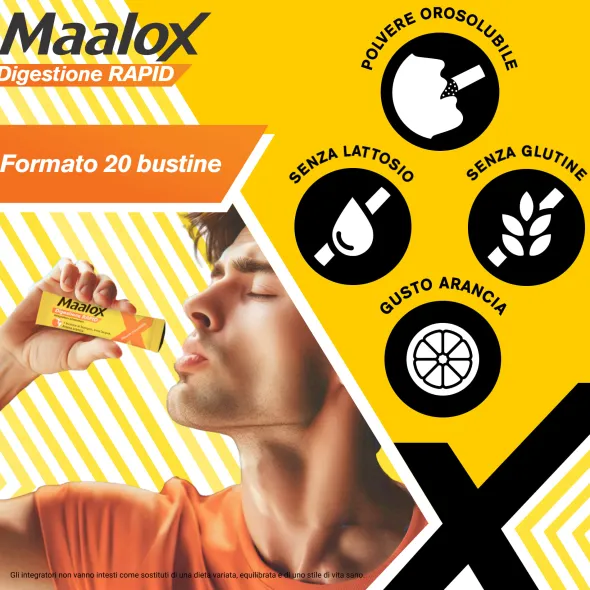 Integratore Maalox Digestione Rapid, 20 bustine