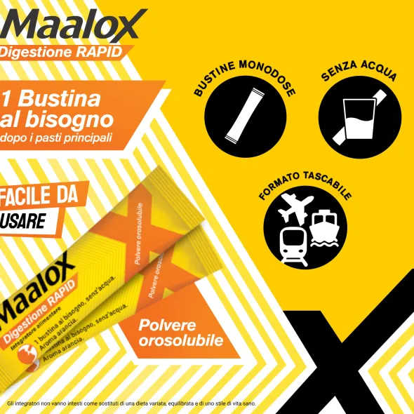 Integratore Maalox Digestione Rapid, 20 bustine