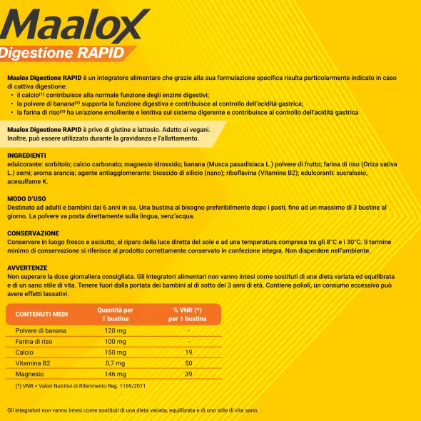 Integratore Maalox Digestione Rapid, 20 bustine
