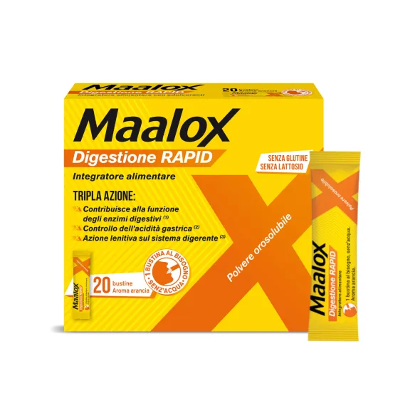 Integratore Maalox Digestione Rapid, 20 bustine