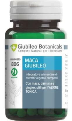 Integratore Maca Giubileo con damiana e ginkgo, 50 capsule