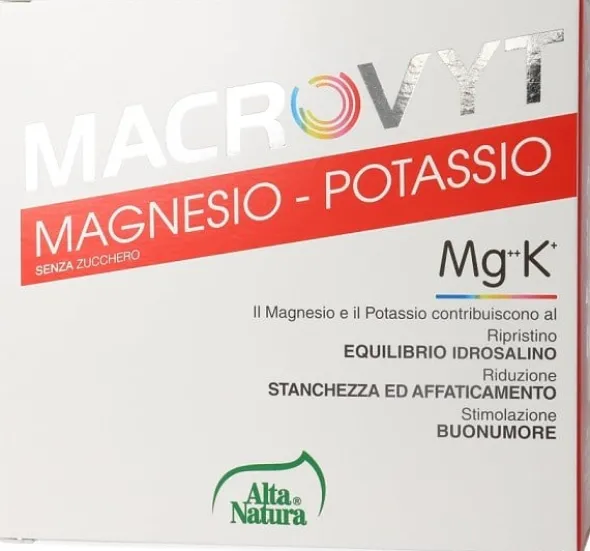 Integratore Macrovyt Magnesio Potassio arancia, 18 bustine