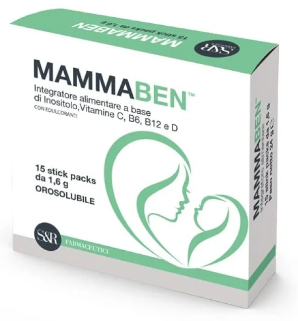 Integratore Mammaben inositolo e vitamine, 15 stickpack