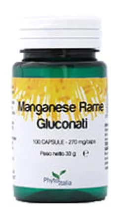 Integratore Manganese e Rame Gluconato, 100 capsule