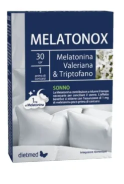 Integratore Melatonox con melatonina e valeriana, 30 compresse