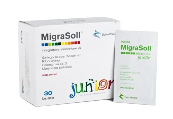 Integratore Migrasoll Junior per bambini, 30 buste