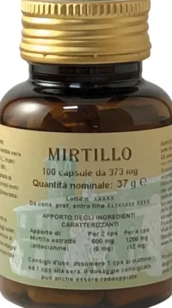 Integratore Mirtillo Nero per microcircolo e vista, 100 capsule