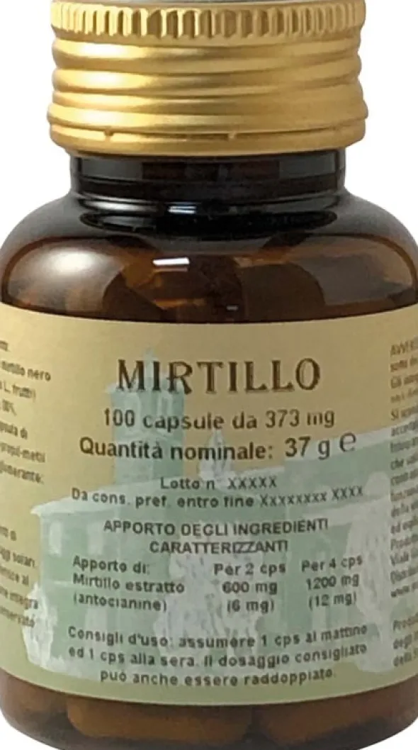 Integratore Mirtillo Nero per microcircolo e vista, 100 capsule