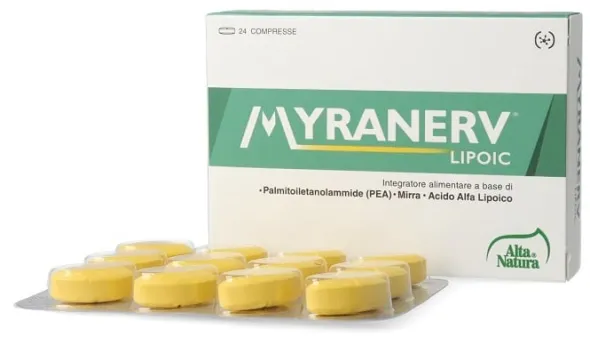Integratore Myranerv Lipoic con PEA e mirra, 24 compresse