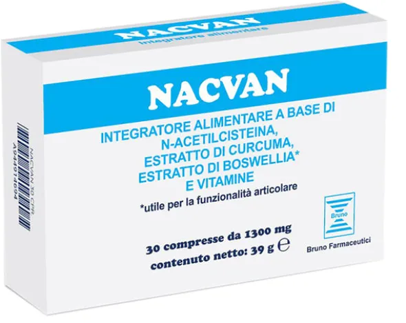 Integratore Nacvan con N-acetilcisteina e boswellia, 30cpr