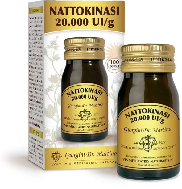 Integratore Nattokinasi 20000UI da soia fermentata, 100 pastiglie