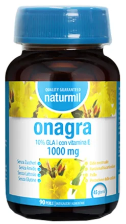 Integratore Naturmil Onagra 1000mg con Vitamina E, 90 perle