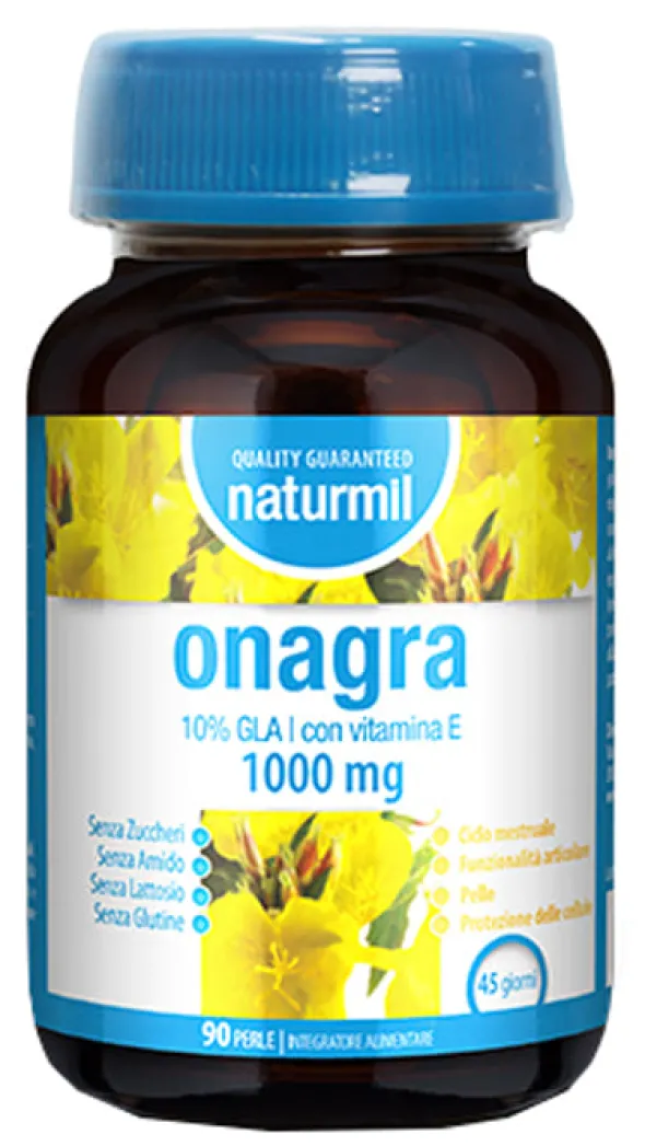 Integratore Naturmil Onagra 1000mg con Vitamina E, 90 perle