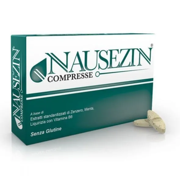 Integratore Nausezin con Zenzero e Menta, 30 compresse