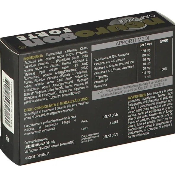 Integratore Neuroson Forte sonno e relax, 30 capsule