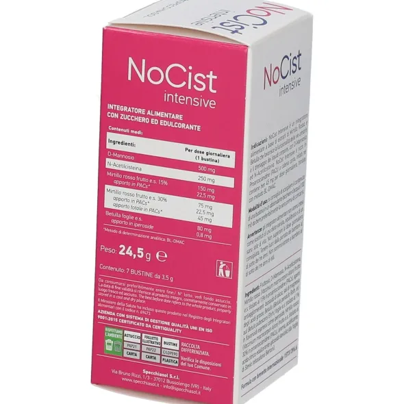 Integratore Nocist Intensive per vie urinarie, 7 bustine