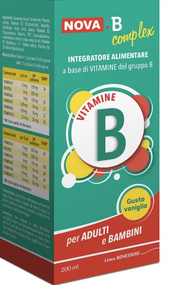 Integratore Nova B Complex vitamine gruppo B, 200ml