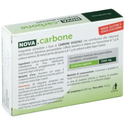 Integratore Nova Carbone Vegetale, 40 compresse