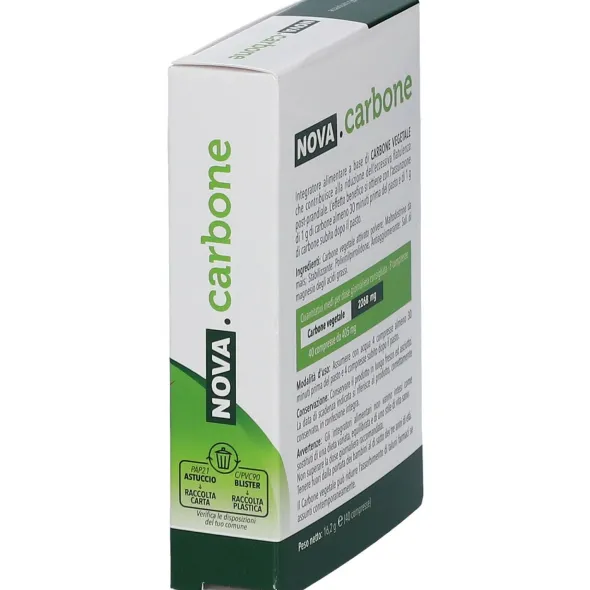 Integratore Nova Carbone Vegetale, 40 compresse