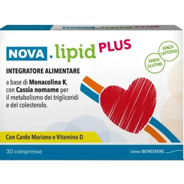 Integratore Nova Lipid Plus con Monacolina K, 30 compresse