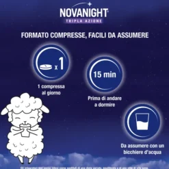 Integratore Novanight Sonno Rigen con melatonina, 60 compresse