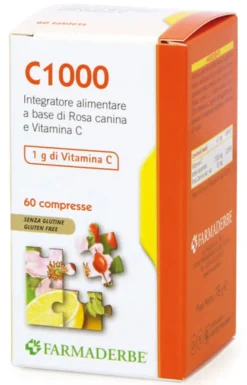 Integratore Nutra C 1000 con Rosa Canina, 60 compresse