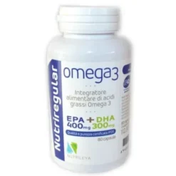 Integratore Nutriregular Omega 3 EPA e DHA, 80 capsule