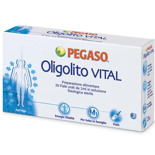 Integratore Oligolito Vital Pegaso, 20 fiale da 2ml