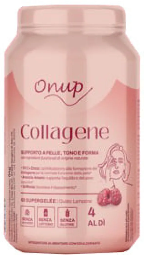 Integratore Onup Collagene gusto lampone, 60 gommose