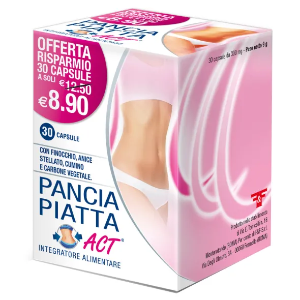 Integratore Pancia Piatta Activ gonfiore addominale, 30 capsule