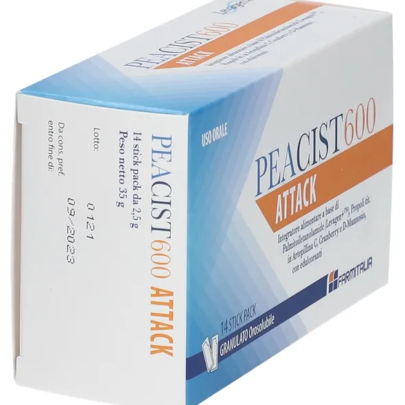 Integratore Peacist 600 Attack per le vie urinarie, 14 stick