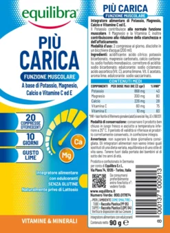 Integratore Più Carica effervescente gusto lime, 20 compresse