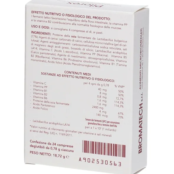 Integratore Pilorex Bromatech per flora intestinale, 24 cpr