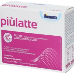 Integratore Piulatte Humana per l'allattamento, 14 bustine