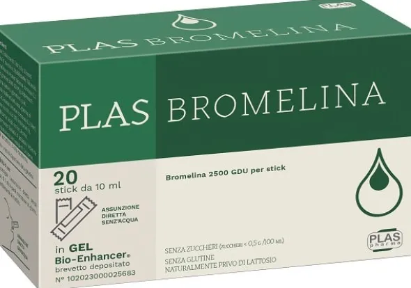 Integratore Plas Bromelina drenante, 20 stick pack